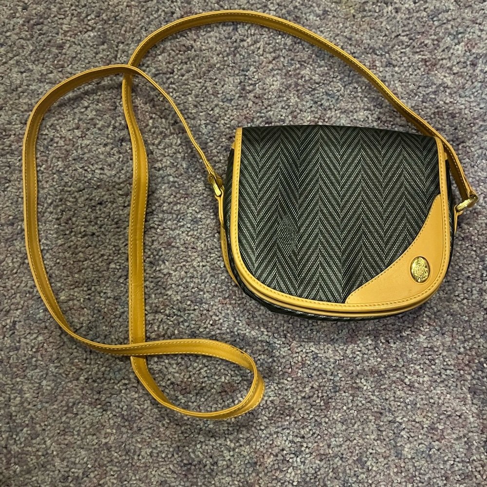 Mark Cross Leather Trim Crossbody Bag